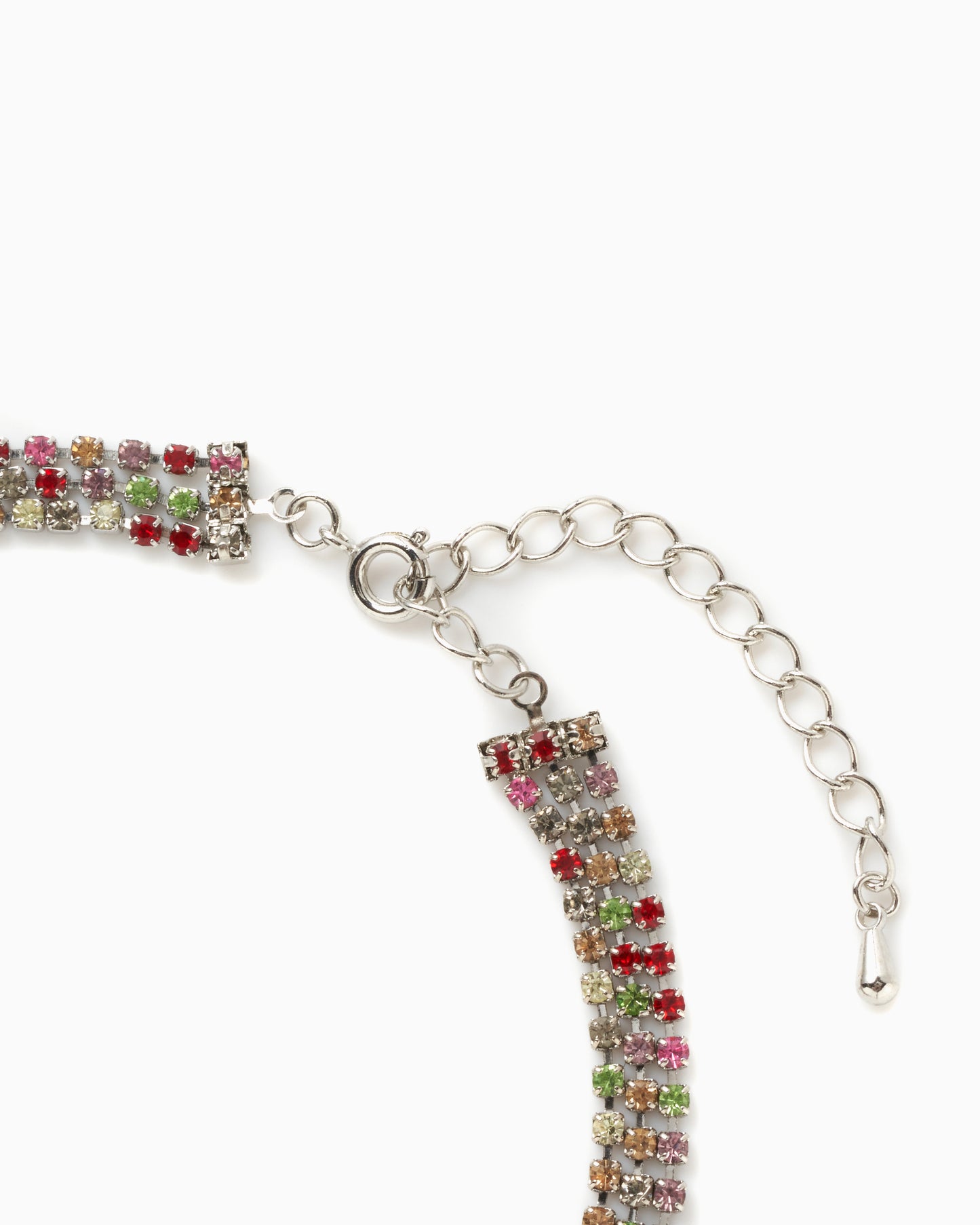 Ribbon 3 Row Necklace Silver【Delivery in February 2025】