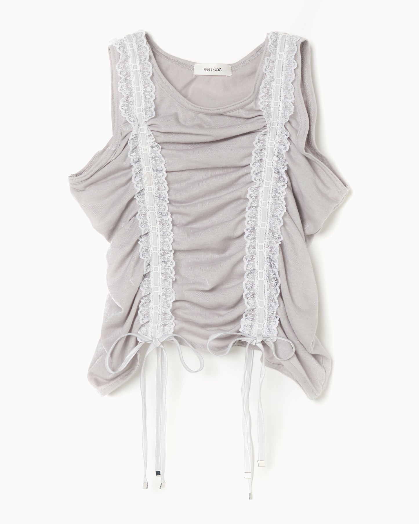 Shirring Tank Top gray【Delivery in Jun 2025】