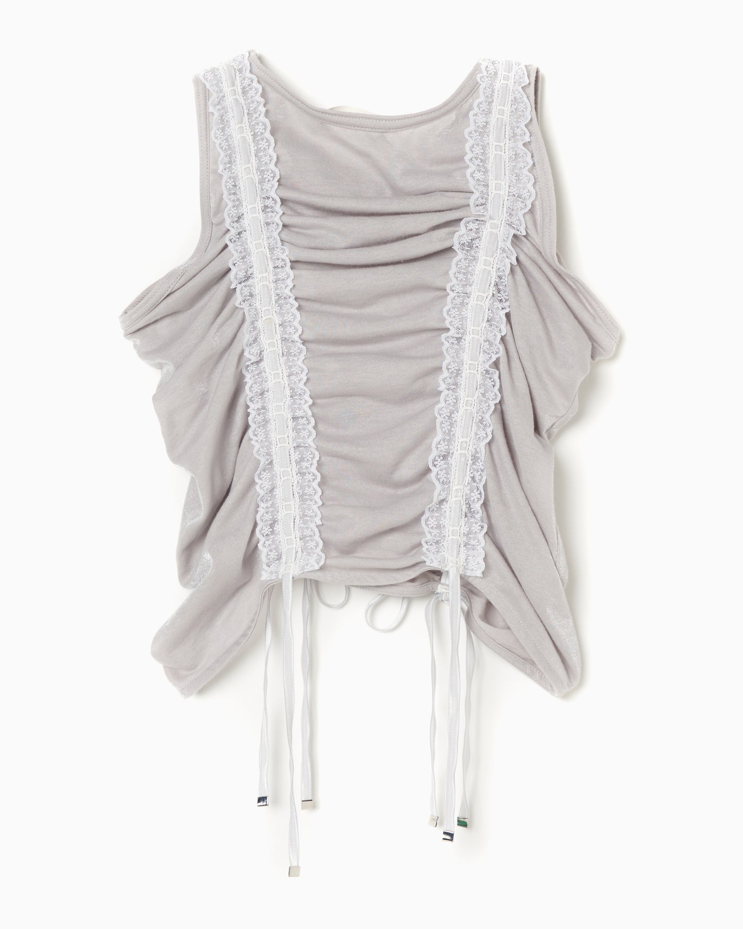 Shirring Tank Top gray【Delivery in Jun 2025】