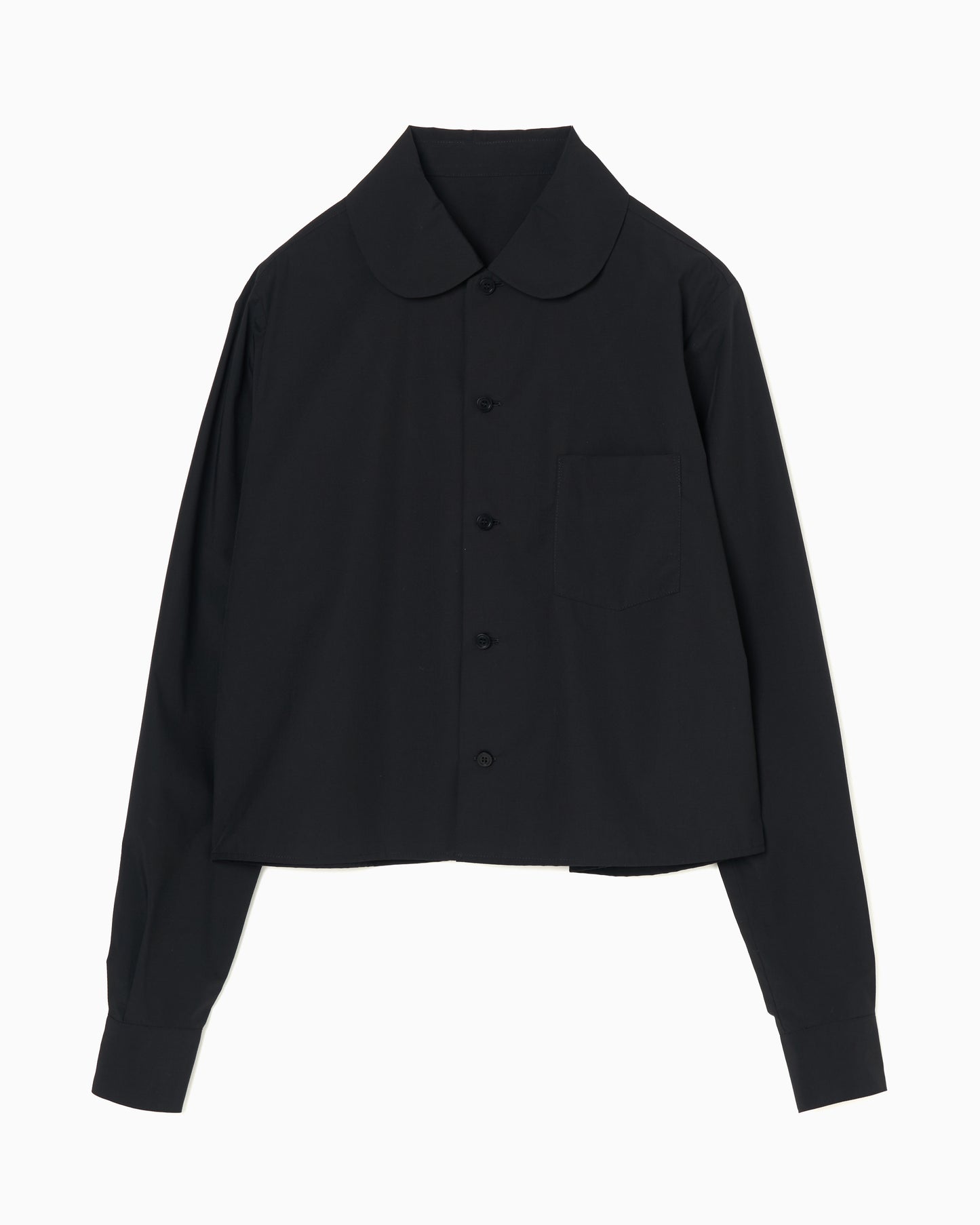 Peter-Pan Collar Shirt black【Stock】