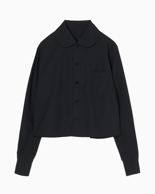 Peter-Pan Collar Shirt black【Stock】