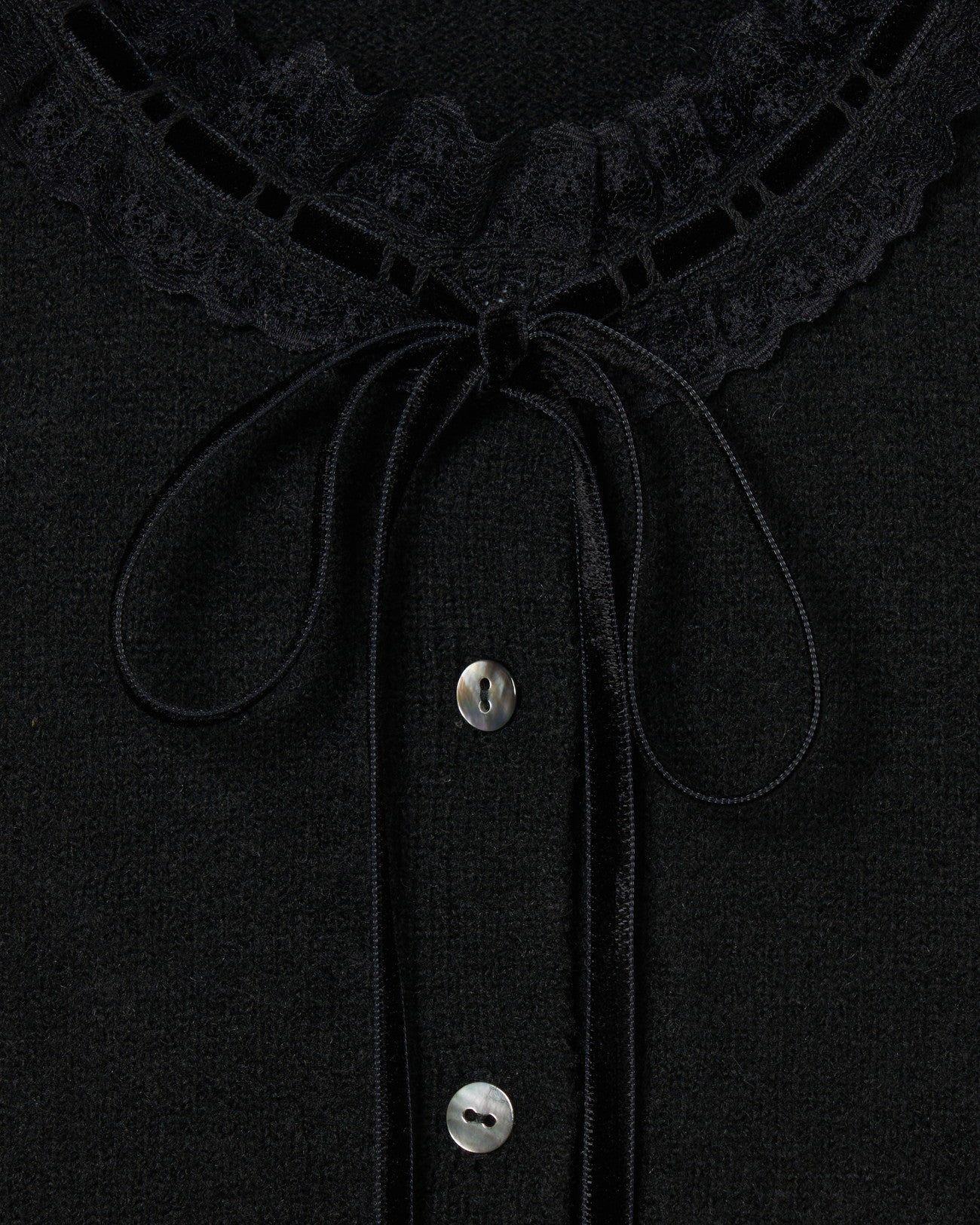 Crop Knit Cardigan black【Stock】