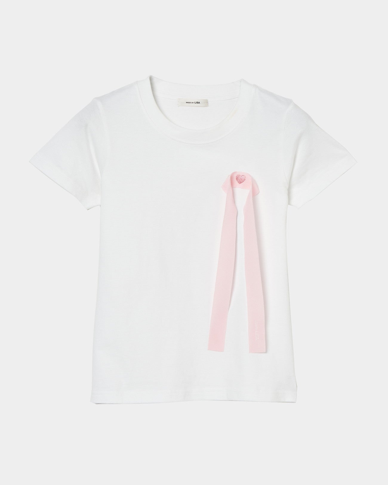 Ribbon Detail Baby Tee White 【Delivery in Jun 2025】