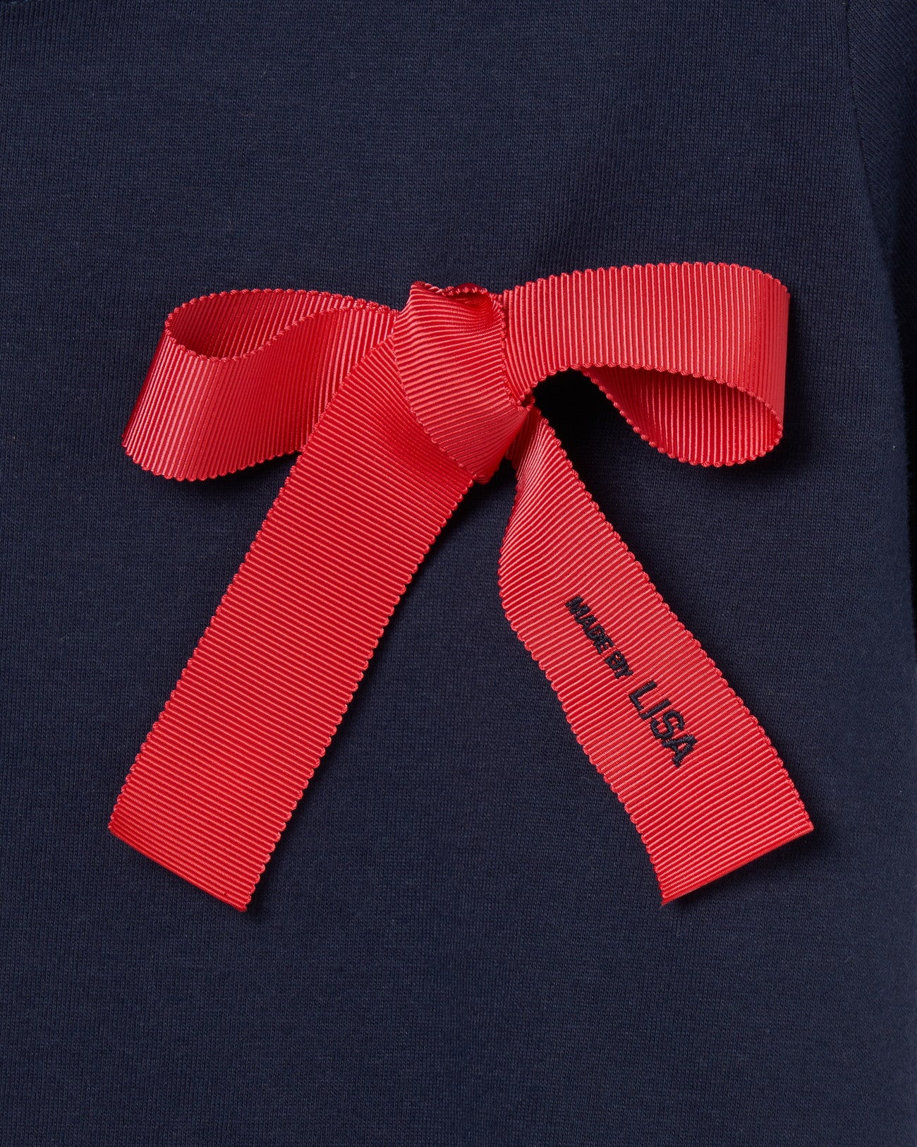 Ribbon Detail Baby Tee Navy 【Delivery in Jun 2025】
