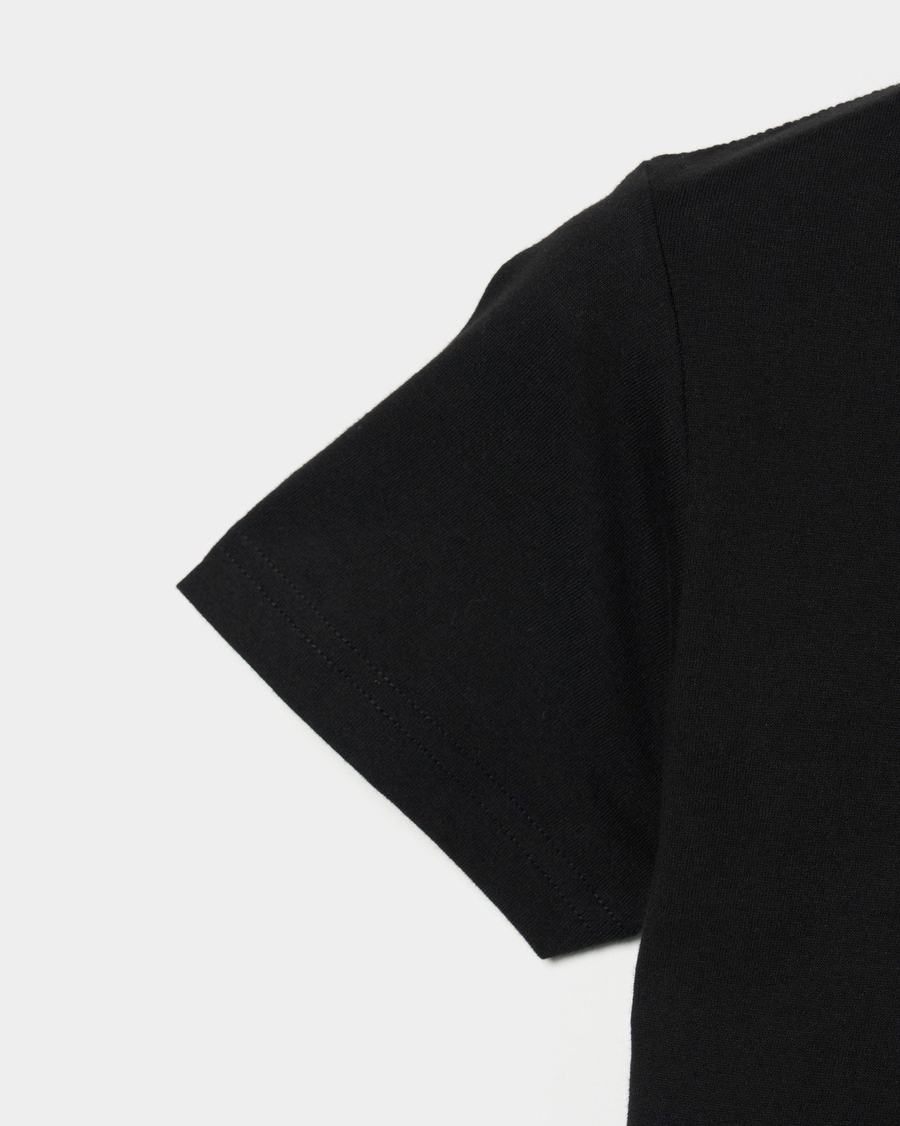 Ribbon Detail Baby Tee Black 【Delivery in Jun 2025】