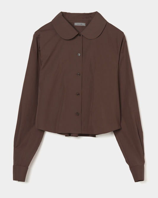 Peter-Pan Collar Shirt brown【Delivery in Jun 2025】