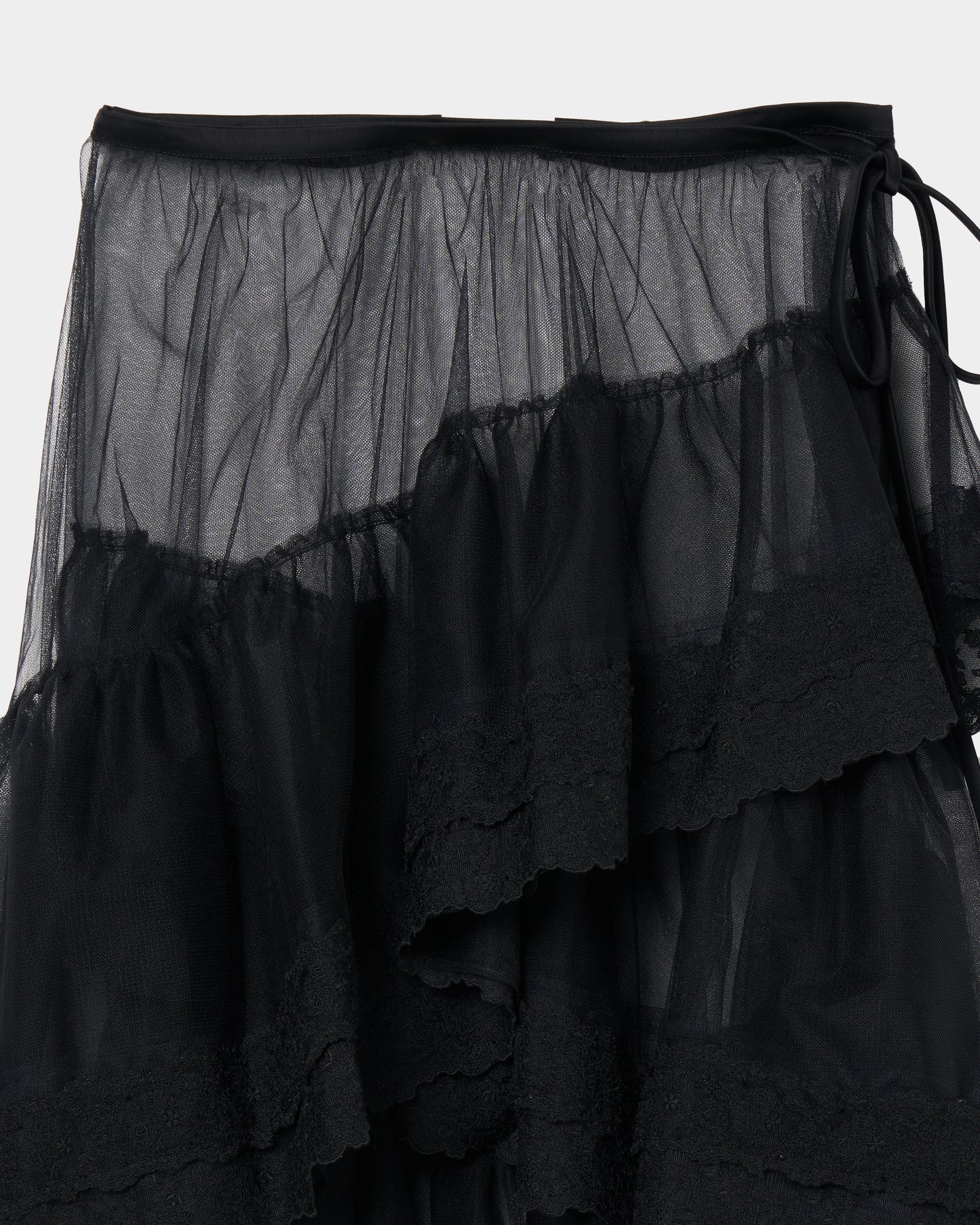 Tulle Midi Skirt Black【Delivery in Jun 2025】
