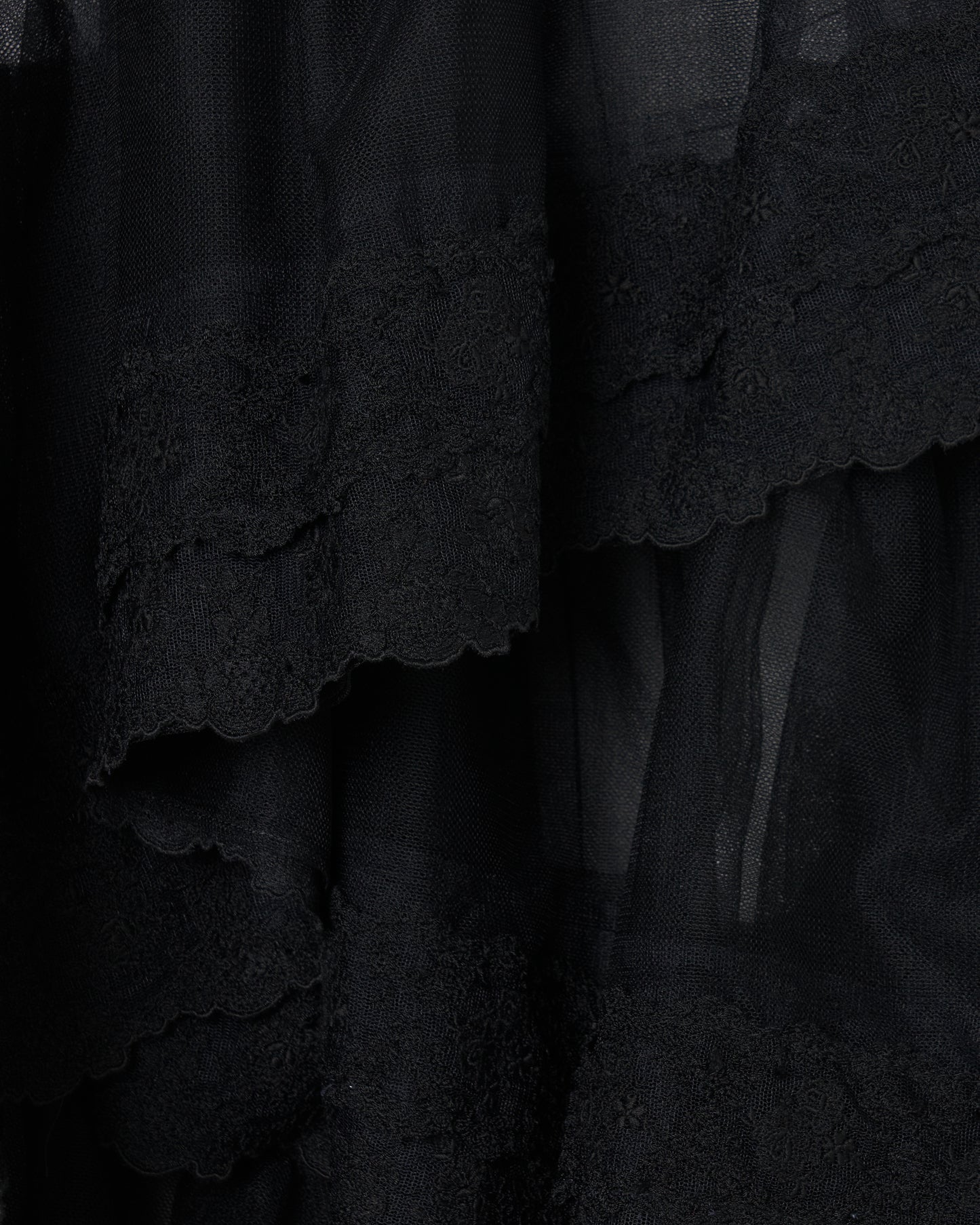 Tulle Midi Skirt Black【Delivery in Jun 2025】