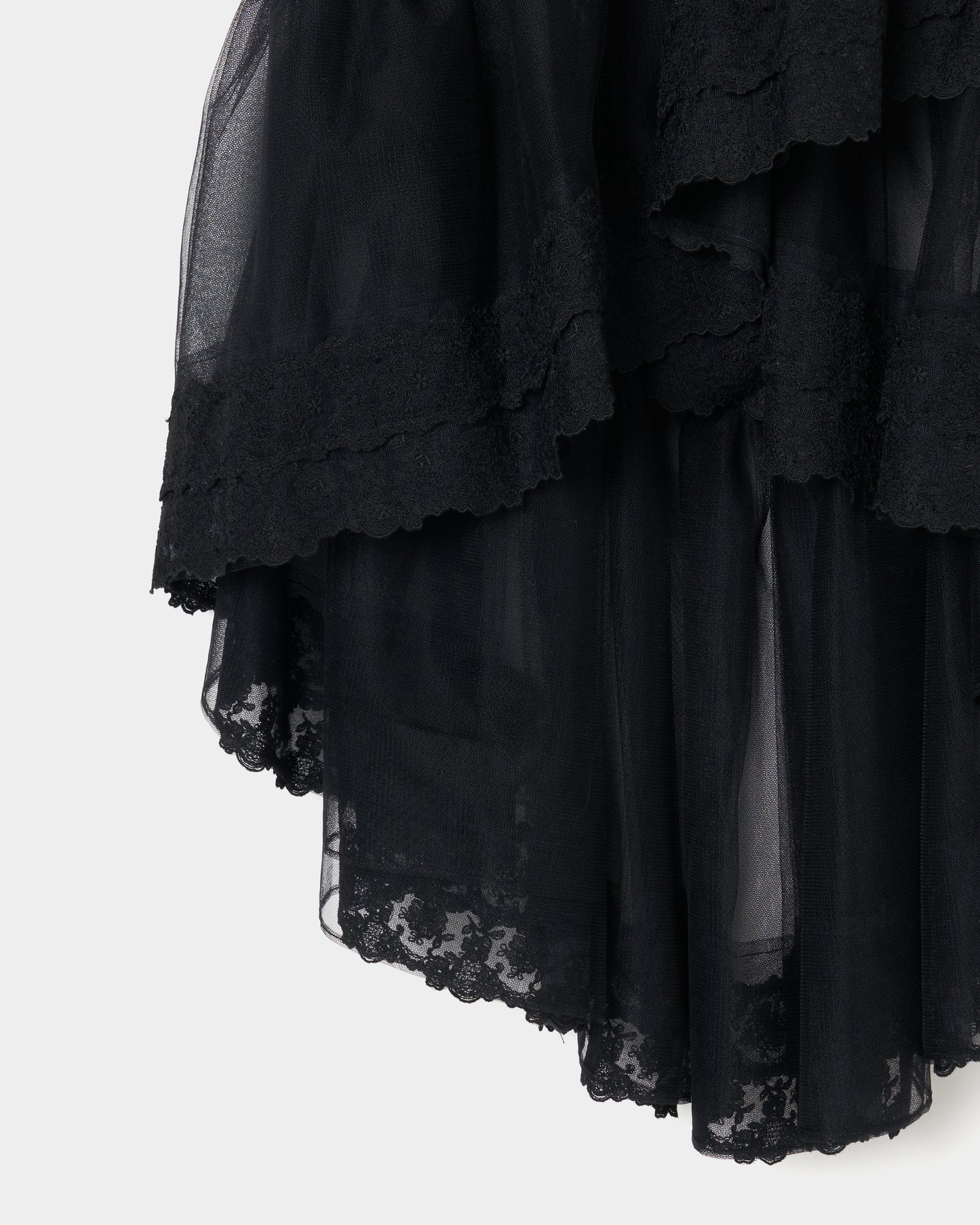 Tulle Midi Skirt Black【Delivery in Jun 2025】
