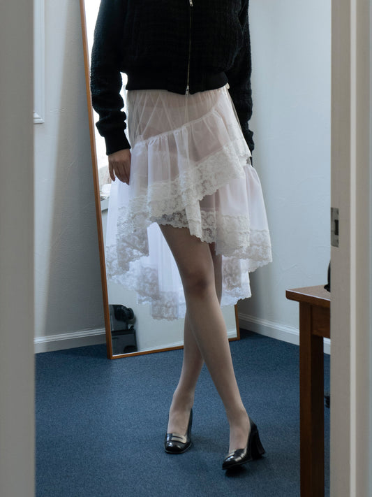 Tulle Midi Skirt White【Delivery in Jun 2025】