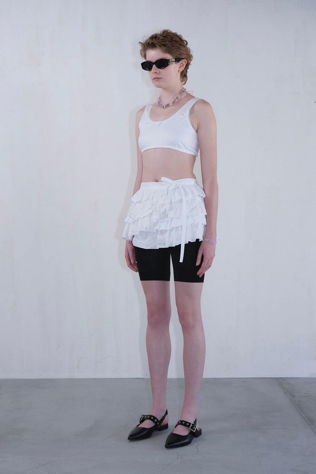 Cropped Tank Top white【Delivery in February 2025】
