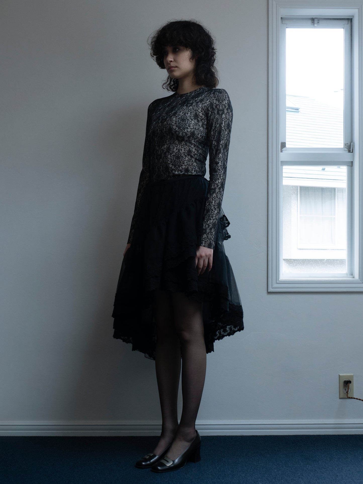 Tulle Midi Skirt Black【Delivery in Jun 2025】