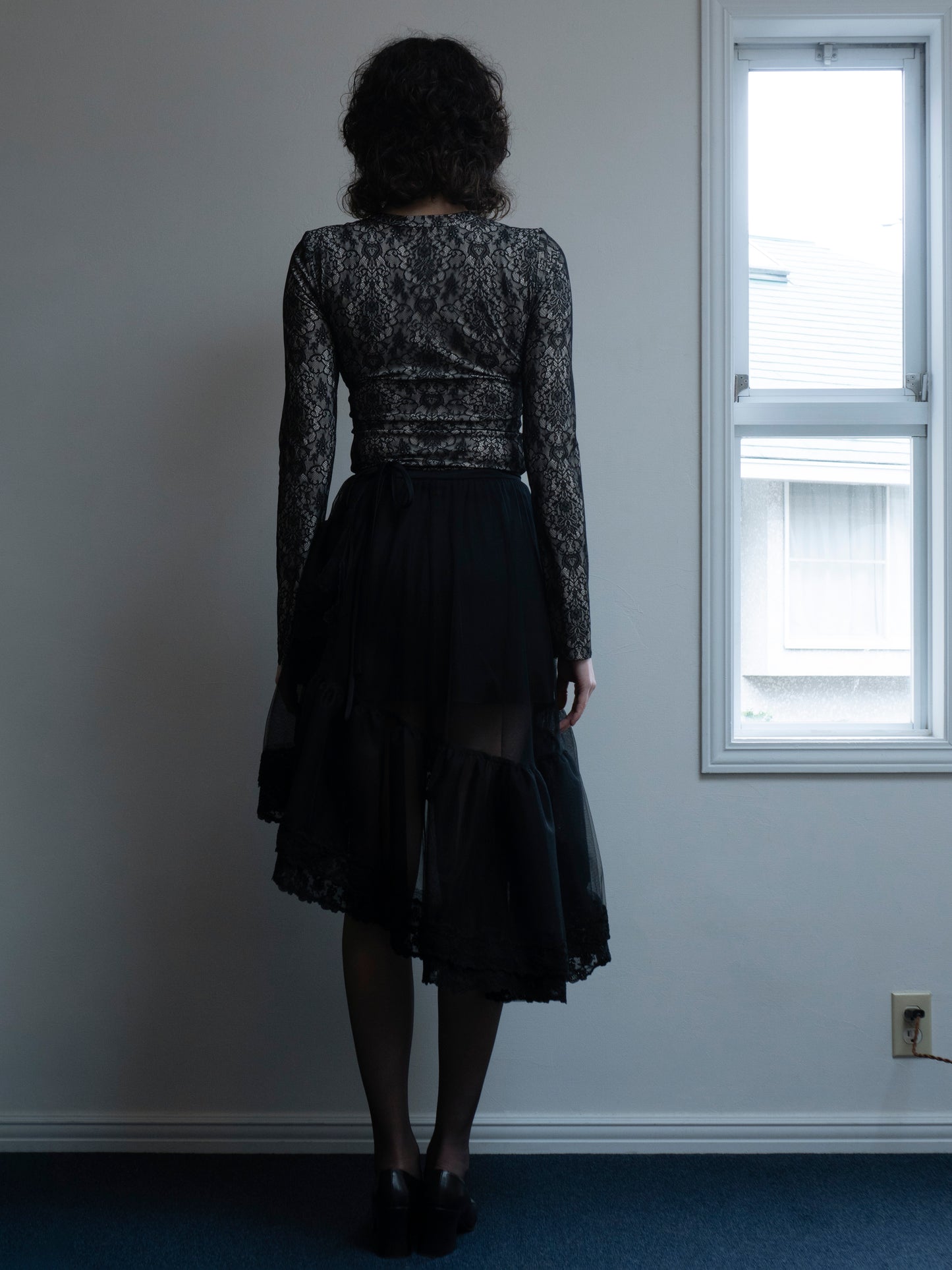 Tulle Midi Skirt Black【Delivery in Jun 2025】
