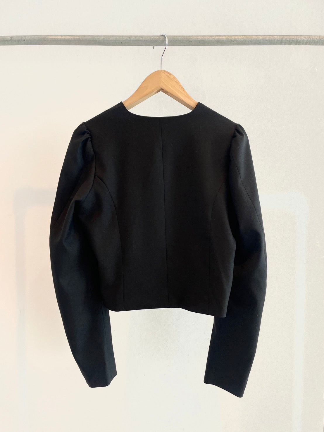 No Collar Cropped Jacket【Delivery in Jun 2025】