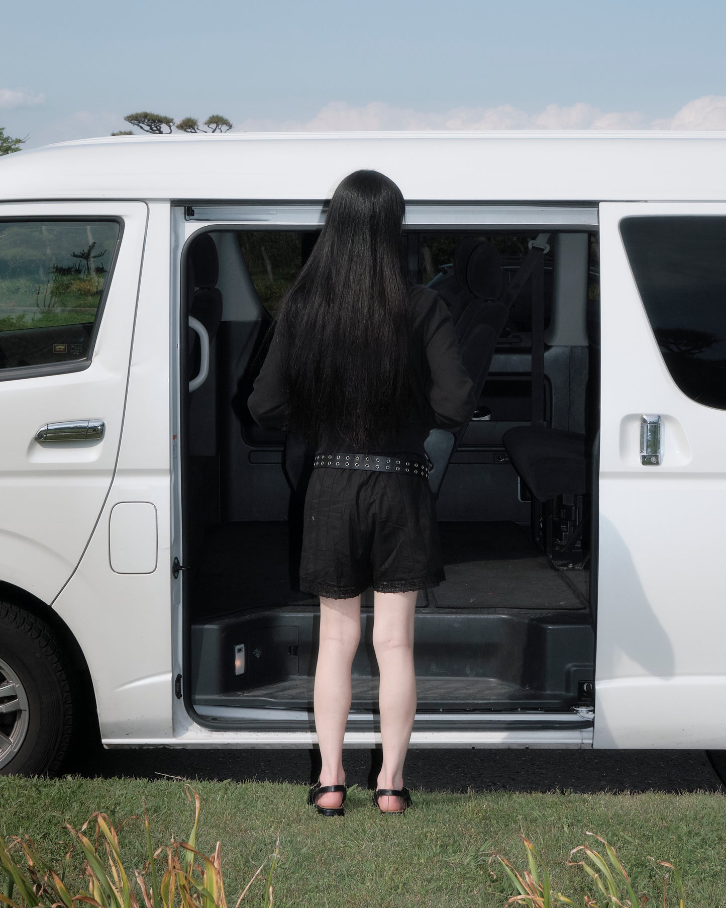 Drawstring Cotton Shorts black【Delivery in February 2025】