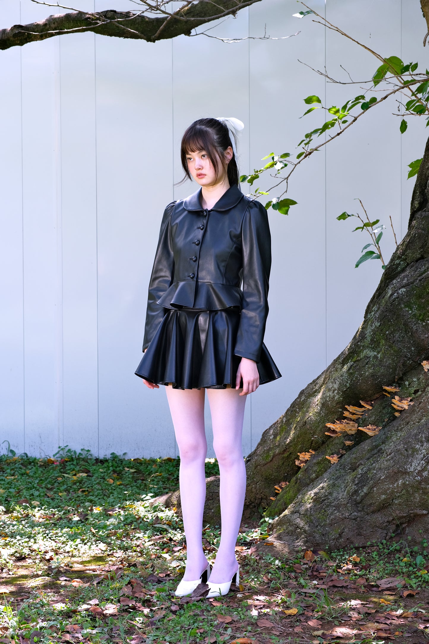 Belt Skirt faux leather【Delivery in Jun 2025】