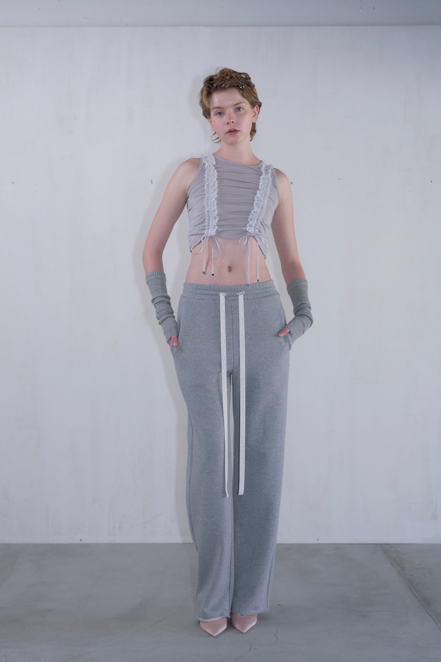 Glitter Baggy Sweatpants【Delivery in December 2024】